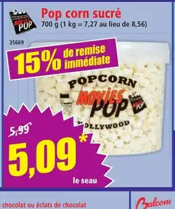 Norma Pop corn sucré offre