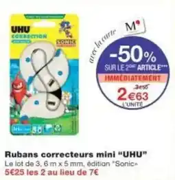 Monoprix Rubans correcteurs mini uhu offre