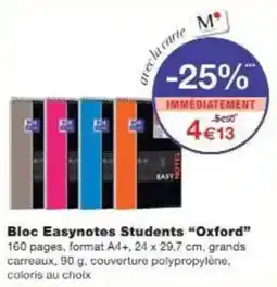 Monoprix Bloc easynotes students oxford offre