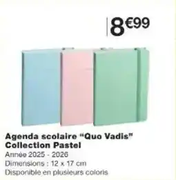 Monoprix Agenda scolaire quo vadis collection pastel offre