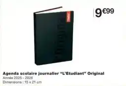 Monoprix Agenda scolaire journalier l'etudiant original offre
