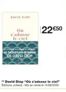 Monoprix David diop où s'adosse le ciel offre