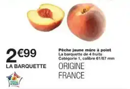 Monoprix Pêche jaune mûre à point offre