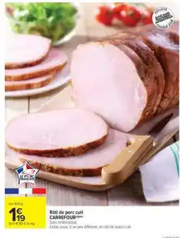 Carrefour Market ROTI DE PORC CUIT offre