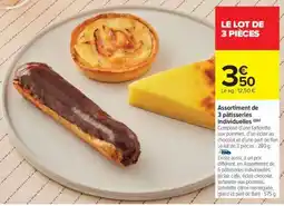 Carrefour Market Assortiment de 3 pâtisseries individuelles offre