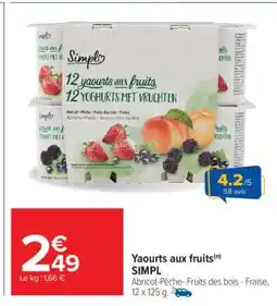 Carrefour Market Yaourts aux fruits offre