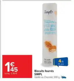 Carrefour Market Biscuits fourrés SIMPL offre