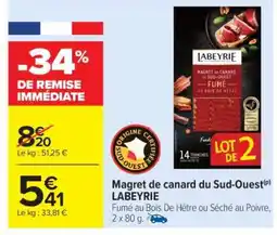 Carrefour Market Magret de canard du Sud-Ouest LABEYRIE offre