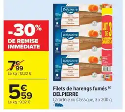 Carrefour Market Filets De Harengs Fumés Delpierre offre