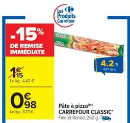 Carrefour Market Pâte à Pizza Carrefour Classic offre