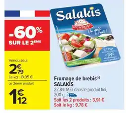 Carrefour Market Fromage de brebis SALAKIS offre