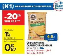 Carrefour Market Chips paysanne CARREFOUR ORIGINAL offre