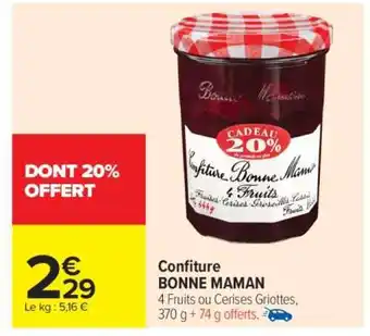 Carrefour Market Confiture 'Bonne Maman' offre