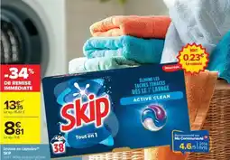 Carrefour Market Lessive en capsules SKIP offre