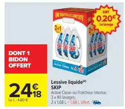 Carrefour Market LESSIVE LIQUIDE SKIP offre