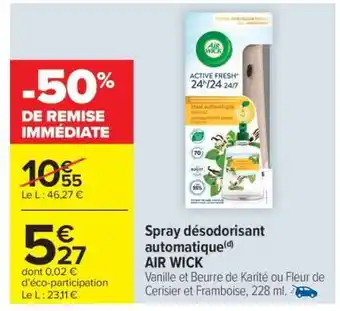 Carrefour Market Spray Désodorisant Automatique AIR WICK offre