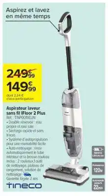 Carrefour Market Aspirateur laveur sans fil iFLOOR 2 PLUS offre