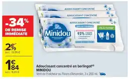 Carrefour Market Adoucissant concentré en berlingot MINIDOU offre