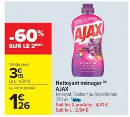Carrefour Market NETTOYANT MENAGER AJAX offre