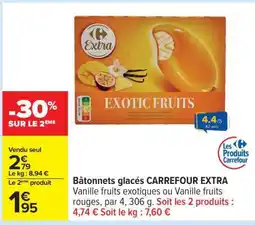 Carrefour Bâtonnets glacés CARREFOUR EXTRA offre