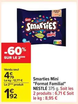 Carrefour Smarties Mini Format Familial offre