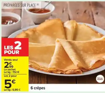 Carrefour 6 crêpes offre