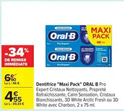 Carrefour Dentifrice 'Maxi Pack' ORAL B offre