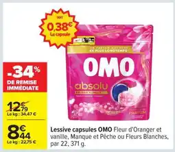 Carrefour LESSIVE CAPSULES OMO offre