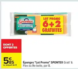 Carrefour Éponges Lot Promo SPONTEX offre