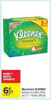 Carrefour Mouchoirs Kleenex offre
