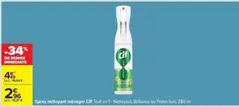 Carrefour SPRAY NETTOYANT MÉNAGER “CIF” offre
