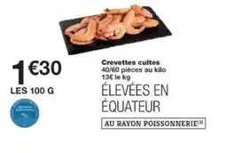 Monoprix Crevettes cuites offre