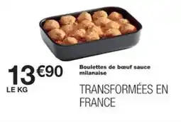 Monoprix Boulettes de bœuf sauce milanaise offre