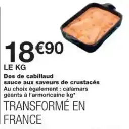 Monoprix Dos de cabillaud sauce aux saveurs de crustacés offre
