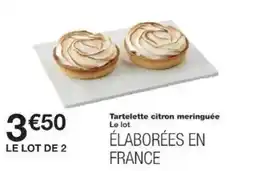 Monoprix Tartelette citron meringuée offre