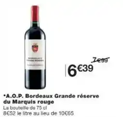 Monoprix A.o.p. bordeaux grande réserve du marquis rouge offre