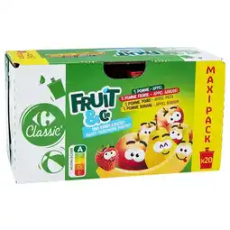 Carrefour Market CARREFOUR CLASSIC' Maxi Pack Gourdes aux fruits Fruit&Cie offre