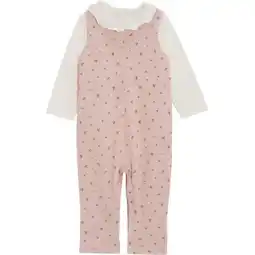 Carrefour Market TEX BABY Ensemble salopette + blouse bébé offre