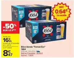 Carrefour Kronenbourg - bière blonde format eco offre