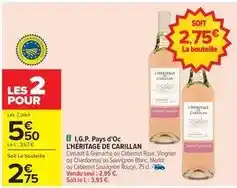 Carrefour Heritage - i.g.p. pays d'oc offre