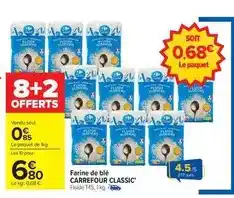 Carrefour Carrefour - farine de blé classic offre