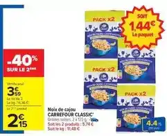 Carrefour Carrefour - noix de cajou classic offre