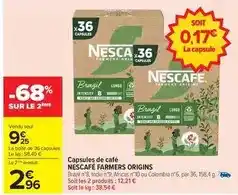 Carrefour Nescafé - capsules de café farmers origins offre