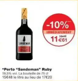 Monoprix Porto sandeman ruby offre