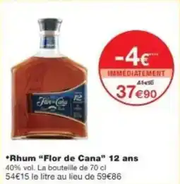 Monoprix Rhum flor de cana 12 ans offre
