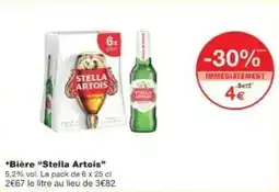 Monoprix Bière stella artois offre