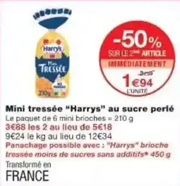 Monoprix Mini tressée harrys au sucre perlé offre