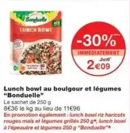 Monoprix Lunch bowl au boulgour et légumes bonduelle offre
