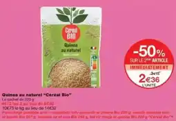 Monoprix Quinoa au naturel céréal bio offre
