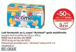 Monoprix Lait fermenté au l.casei actimel goût multifruits offre